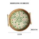 Axyaa Shell Tray: Light Luxury Double-eared Rattan Storage for Decorative Display