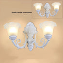 Axyaa LED Wall Lamp: Retro Metal Light with Glass Shade for Home Decor