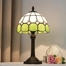 Axyaa 8 Inch Stained Glass Table Lamp - Mediterranean Series