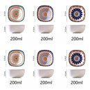 Axyaa Ceramic Bohemian Dish Set for Home, Restaurant, Party - 6pcs