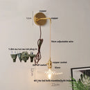 Axyaa Nordic LED Glass Wall Lights with Pull Chain Switch