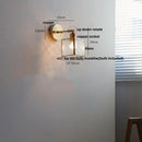 Axyaa Clear Glass LED Wall Sconce Pull Chain Switch Modern Mirror Light