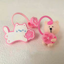 Axyaa Bear Silicone Straw Covers for 7-8mm Cups Cute Cartoon Cap