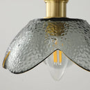 Axyaa Glass Copper LED Pendant Light with Knob Switch - Nordic Style