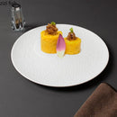 Axyaa White Ceramic Dinner Plate Set for Restaurants: Main Dish, Steak, Sushi & More
