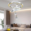 Axyaa Crystal Chandelier Pendant Light for Luxury Living and Dining Room