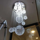 Axyaa Luxury Crystal Ball LED Chandelier Modern Pendant Ceiling Light for Living Room