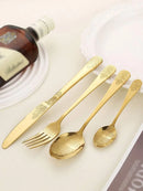 Axyaa Floral Pattern Stainless Steel Cutlery Set: Perfect for Kitchen, Dining Room, Hotel, Wedding.