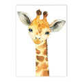 Axyaa Jungle Animal Name Canvas Print: Lion Zebra Wall Art Baby Kids Room Decor