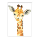 Axyaa Jungle Animal Name Canvas Print: Lion Zebra Wall Art Baby Kids Room Decor