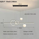 Axyaa Modern Minimalist LED Pendant Chandelier for Dining Room, Kitchen, Bar - Indoor Ceiling Lighting