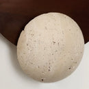 Axyaa LED Pull Chain Wall Light: Yellow Cave Stone Wood Wabi Sabi Design