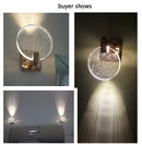 Axya Crystal Wall Lights: Modern Bedroom Sconces for Background Lighting