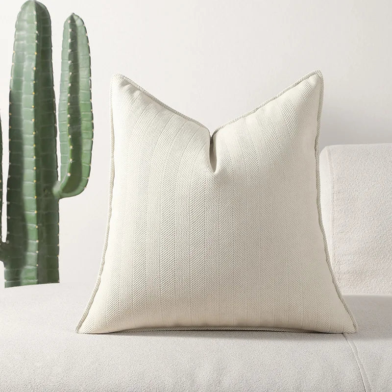 Axyaa Chenille Herringbone Embossed Pillowcase Set for Bedroom and Couch