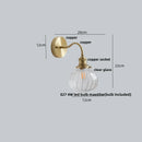 Axyaa Green Class Ball LED Wall Light Fixture with Copper Socket Switch