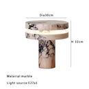 Axyaa Marble Table Lamp: Minimalist Modern Luxury Stone Light for Bedroom or Hotel
