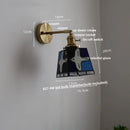 Axyaa Tiffany Style Glass Wall Light Fixture - Colorful LED Bedroom Lamp