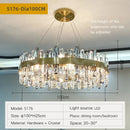 Axyaa Crystal Ceiling Chandelier: Luxury Villa Hall Living Room Lights Large Pendant Lamp
