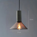Axyaa Industrial Cement Metal Pendant Light - LED Hanging Lamp for Home and Commercial Spaces