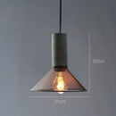 Axyaa Industrial Pendant Light Cement Metal Shade LED Hanging Lamp
