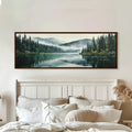 Axyaa Mountain Mist Canvas Art Print for Modern Home Decor