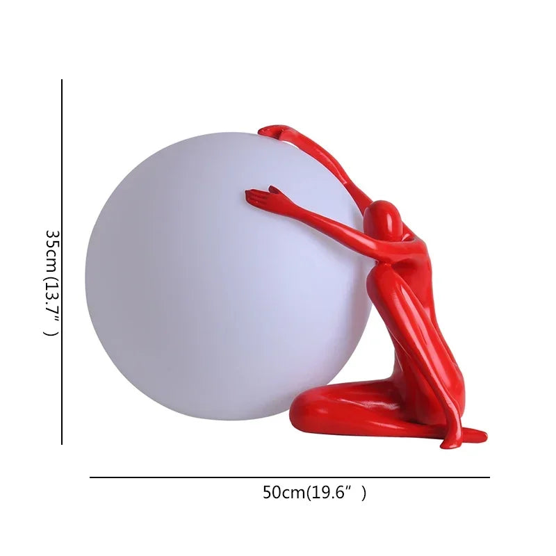 Axyaa Nordic Resin Table Lamp LED Desk Light for Home Living Room