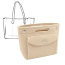 Axyaa Solid Color Felt Organizer: Multi-functional Wallet Insert for Bag & Cosmetic Storage
