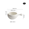 Axyaa White Ceramic Breakfast Salad Soup Noodle Bowl Tableware