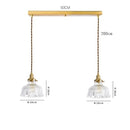 Axyaa Clear Glass LED Pendant Light, Copper Nordic Hanging Lamp for Home Decor