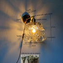 Axyaa Crystal Copper Wall Sconce LED Light for Home Decor and Lighting