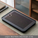 Axyaa Bamboo Tea Tray with Drainage, Modern Design, Small Size for Home and Hotel