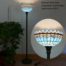 Axyaa Stained Glass Tiffany Floor Lamp - Vintage American Retro Style