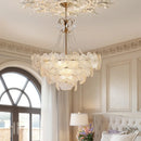 Axyaa French Princess Crystal Chandelier: Luxury Art Petal Villa Cream Wind Bed and Breakfast
