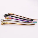 Stainless Steel Bent Straws Set with Brush - Axyaa Cocktail Party Accessories
