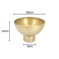 Axyaa Golden Metal Vase: Minimalist Round Plant Pot for Room Aesthetic Decor