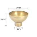 Axyaa Golden Metal Vase: Minimalist Round Plant Pot for Room Aesthetic Decor