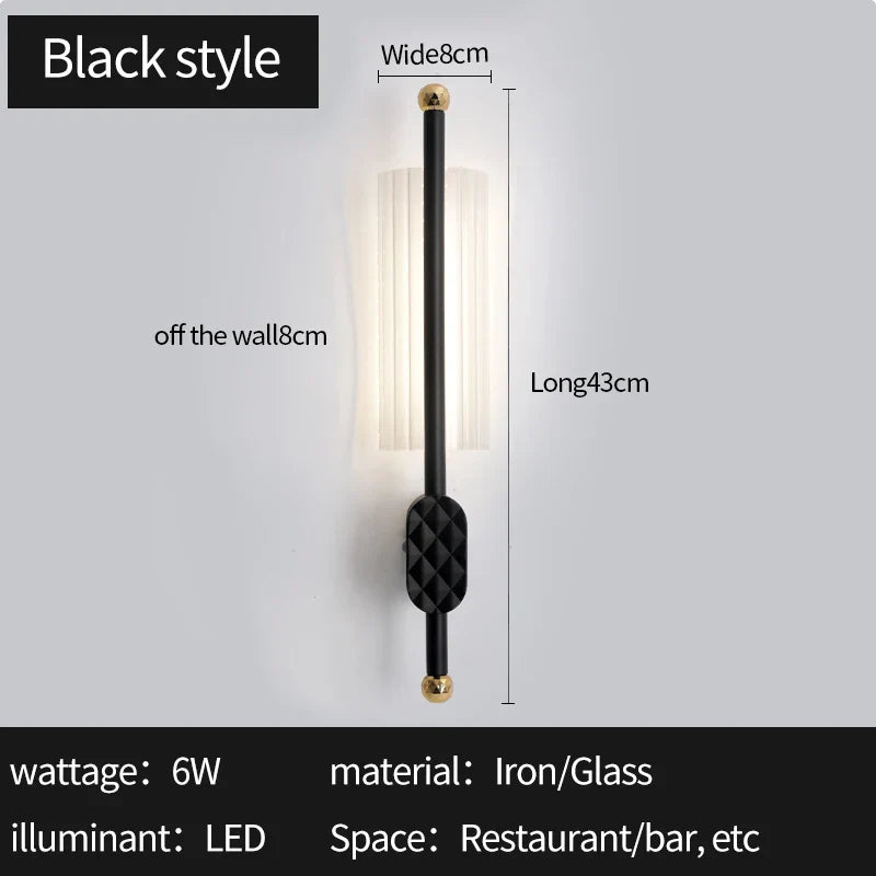 Axyaa Black and Gold European Style Wall Lamp for Home Décor