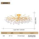 Axyaa Modern Luxury Crystal Round Chandelier for Living, Dining, Lobby & Kitchen Island
