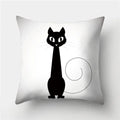 Cute Cat Cushion Cover 45x45cm - Axyaa Home Decor Pillowcases