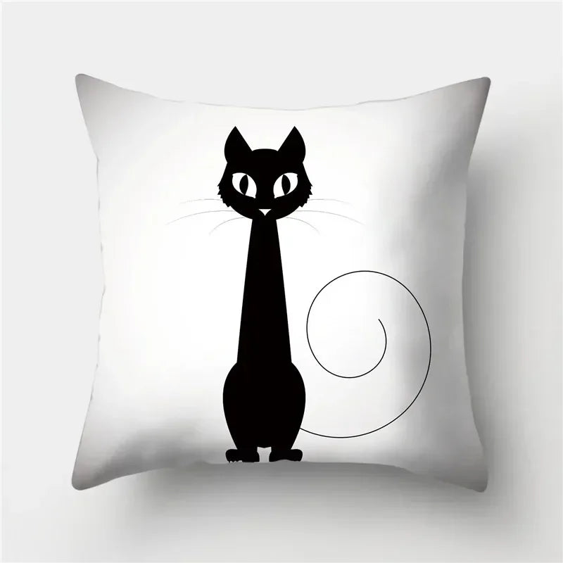 Cute Cat Cushion Cover 45x45cm - Axyaa Home Decor Pillowcases
