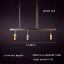 Axyaa Modern Bronze LED Chandelier with Crystal Accent