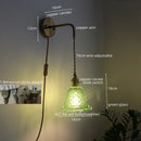 Axyaa Nordic Copper Glass LED Wall Lights Fixture for Balcony Bathroom Bedroom