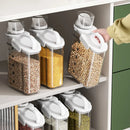 Axyaa Grain Storage Container with Measuring Cup - Sealed Rice Jar & Food Organizer