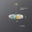 Axyaa Crystal LED Pendant Light Chandelier Living Room Lighting Fixtures
