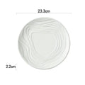 Axyaa Matte Water Ripple Ceramic Plate Steak Pasta Dessert Snack Molecular Cuisine Dish