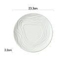 Axyaa Matte Water Ripple Ceramic Plate Steak Pasta Dessert Snack Molecular Cuisine Dish