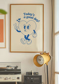 Retro Today Is A Good Day Canvas Posters by Axyaa for Modern Home Decor