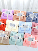 Axyaa Luxury Coral Fleece Towel Set - Super Absorbent & Soft - 2pcs - 70x140cm, 35x75cm