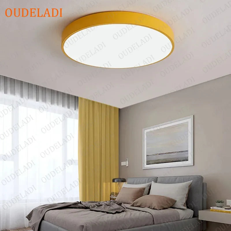 Axya Colorful Round LED Ceiling Light for Living Room Bedroom Children's Room