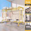 Axyaa Floor-to-Ceiling Coat Rack with Drying Hanger for Bedroom and Balcony